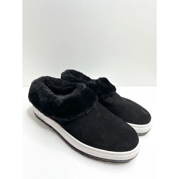 Blondo Slippers Womens Size 5.5 Black Leather Suri Waterproof Slip On Fur Sneake - Picture 1 of 8